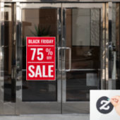 Schwarzer Freitag Prozentanteil an den verkauften Fensteraufkleber (Büro Tür)