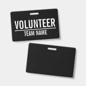 Schwarzer Freiwilliger mit benutzerdefiniertem Tea Ausweis (Vorder- & Rückseite)