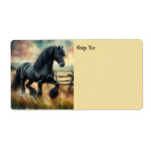 Schwarzer Fresischer Pferdeweiden Rustikaler Zaun (Vorne)