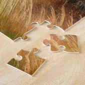 Schwarzer Fresischer Pferdeweiden Rustikaler Zaun Puzzle (Seite)