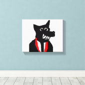 Schwarzer Fuchs Leinwanddruck (Insitu (Holzboden))