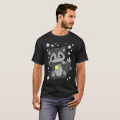 Schwarzer Fuchs mit Zauberstab für Zauberer T-Shirt (Vorne ganz)
