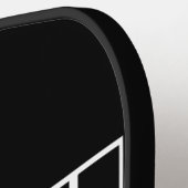 Schwarzer Fun Text Pickleball Schläger (Linke Seite)