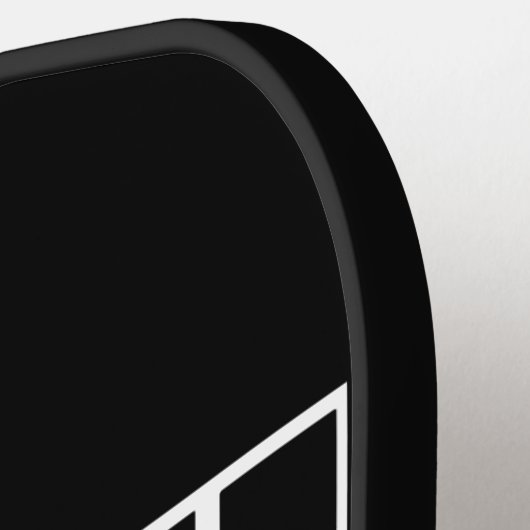 Schwarzer Fun Text Pickleball Schläger (Linke Seite)