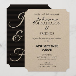 Schwarzer Funny Custom Silvester Einladung