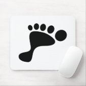 Schwarzer Fuß-Druck Mousepad (Mit Mouse)
