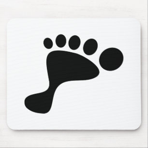 Schwarzer Fuß-Druck Mousepad