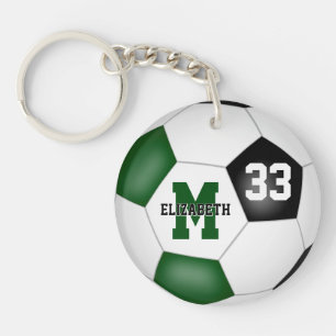Schwarzer Fußball-Club in grüner Farbe Mädchen Jun Schlüsselanhänger