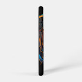 Schwarzer Futuristischer Neonbär Samsung Galaxy Hülle (Rechte Seite)