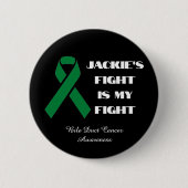 Schwarzer Gallenkrebs unterstützt grüne Multifunkt Button (Vorderseite)