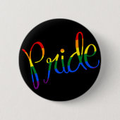 Schwarzer Gay Pride LGBT Knopf Button (Vorderseite)