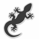 Schwarzer Gecko Aufkleber (Vorderseite)