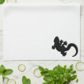 Schwarzer Gecko Küchentuch (Gefaltet)