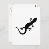 Schwarzer Gecko Postkarte (Vorne/Hinten)