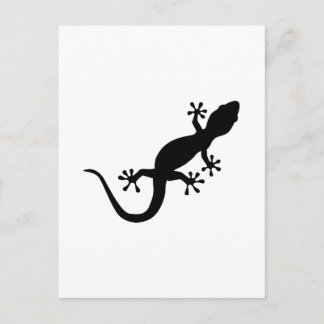 Schwarzer Gecko Postkarte