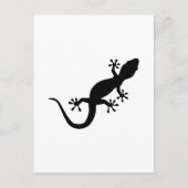 Schwarzer Gecko Postkarte (Vorderseite)