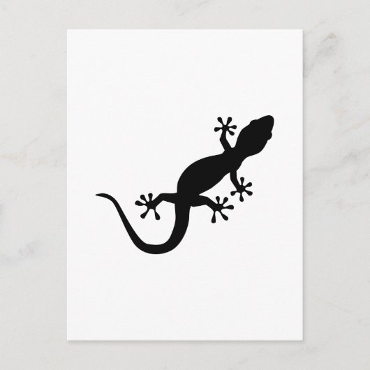 Schwarzer Gecko Postkarte (Vorderseite)