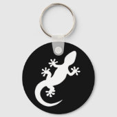 Schwarzer Gecko Schlüsselanhänger (Vorderseite)