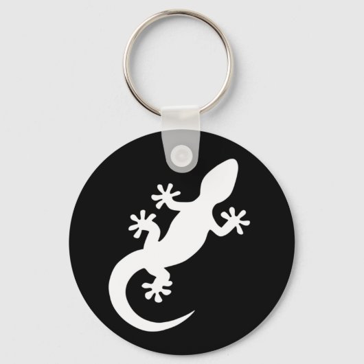 Schwarzer Gecko Schlüsselanhänger (Vorderseite)