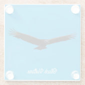 Schwarzer Geier Glasuntersetzer (Rückseite)