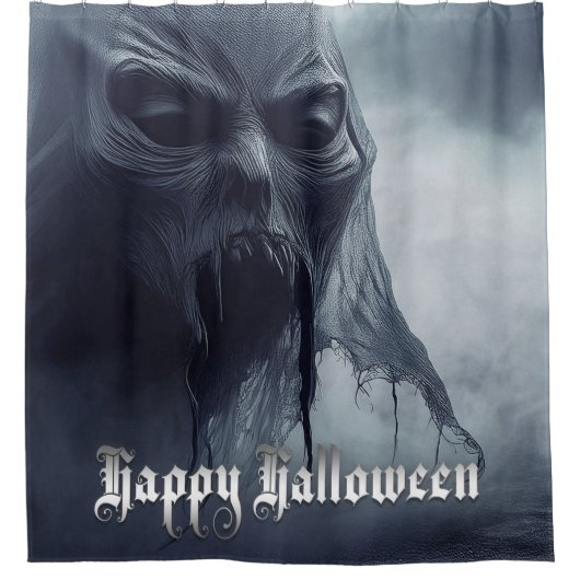 Schwarzer Geist in einer hellischen Landschaft - H Duschvorhang (Vorderseite)
