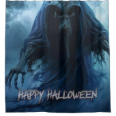 Schwarzer Geist in einer hellischen Landschaft - H Duschvorhang (Vorderseite)