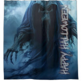 Schwarzer Geist in einer hellischen Landschaft - H Duschvorhang (Vorderseite)