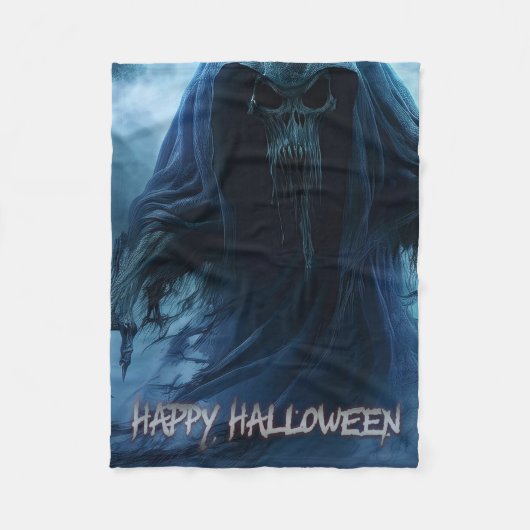 Schwarzer Geist in einer hellischen Landschaft - H Fleecedecke (Vorderseite)