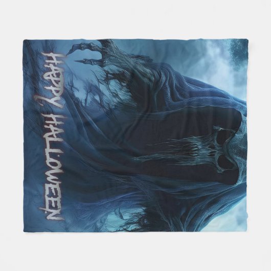 Schwarzer Geist in einer hellischen Landschaft - H Fleecedecke (Vorderseite (Horizontal))