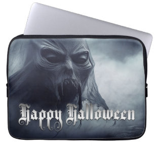 Schwarzer Geist in einer hellischen Landschaft - H Laptopschutzhülle