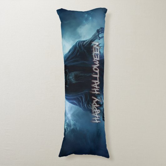 Schwarzer Geist in einer hellischen Landschaft - H Seitenschläferkissen (Vorderseite Vertikal)