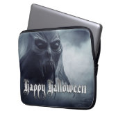 Schwarzer Geist in einer höllischen Landschaft - H Laptopschutzhülle (Vorderseite Links)