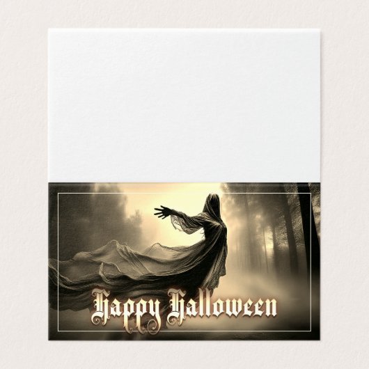 Schwarzer Geist in Höllscape - Halloween (Außenseite Aufgefaltet)