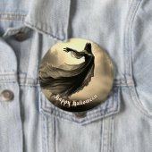Schwarzer Geist in Höllscape - Halloween Button (Beispiel)