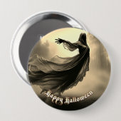 Schwarzer Geist in Höllscape - Halloween Button (Vorne & Hinten)