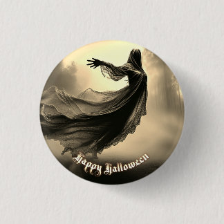 Schwarzer Geist in Höllscape - Halloween Button