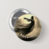Schwarzer Geist in Höllscape - Halloween Button (Vorne & Hinten)
