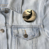Schwarzer Geist in Höllscape - Halloween Button (Beispiel)
