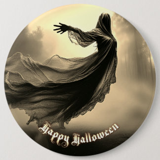 Schwarzer Geist in Höllscape - Halloween Button