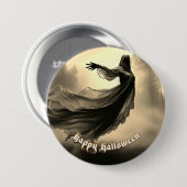 Schwarzer Geist in Höllscape - Halloween Button (Vorne & Hinten)