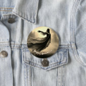 Schwarzer Geist in Höllscape - Halloween Button (Beispiel)