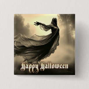 Schwarzer Geist in Höllscape - Halloween Button