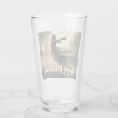 Schwarzer Geist in Höllscape - Halloween Glas (Rückseite)