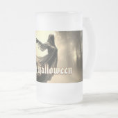 Schwarzer Geist in Höllscape - Halloween Mattglas Bierglas (VorderseiteRechts)