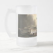 Schwarzer Geist in Höllscape - Halloween Mattglas Bierglas (Links)