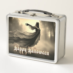Schwarzer Geist in Höllscape - Halloween Metall Brotdose