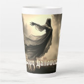 Schwarzer Geist in Höllscape - Halloween Milchtasse (Vorderseite)