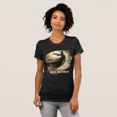 Schwarzer Geist in Höllscape - Halloween T-Shirt (Vorne ganz)