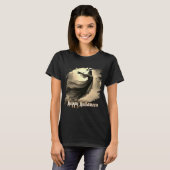 Schwarzer Geist in Höllscape - Halloween T-Shirt (Vorne ganz)