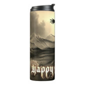 Schwarzer Geist in Höllscape - Halloween Thermosbecher (Nach links gedreht)